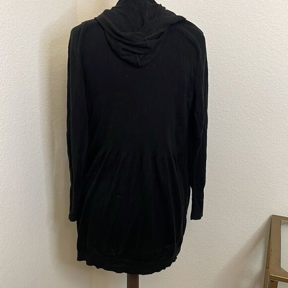Calvin Klein Open Front hooded Cardigan | black | size M - Picture 7 of 10